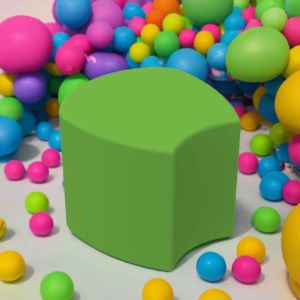 Пуф с флорални венчелистчета